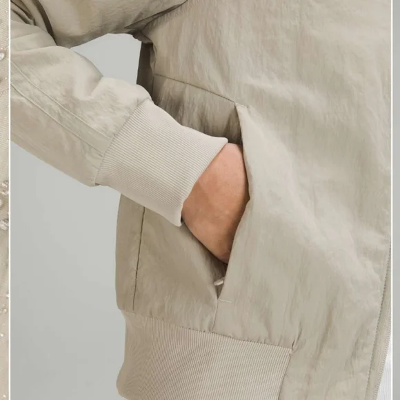 NWT Lululemon Nonstop Bomber 4 Reversible Raw Linen Puffer - Picture 5 of 14